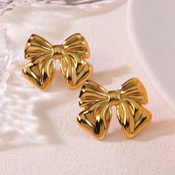  Elegant Bow Earrings - Image 3
