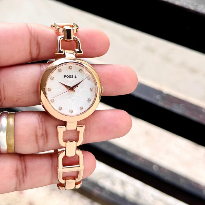 Fossil Rosegold With White Dial - Image 3