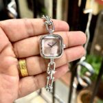 Tiffany & Co. Pink Dial Silver Chain Watch - Image 2