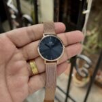 Daniel Wellington Rose Gold Mesh Watch – Midnight Blue Dial