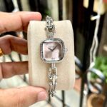 Tiffany & Co. Pink Dial Silver Chain Watch