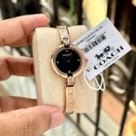 Coach New York Black Dial Rose Gold Women’s Watch