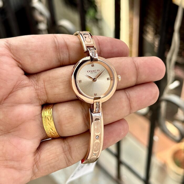 Coach New York Champagne Gold Dial Women’s Watch - Image 2