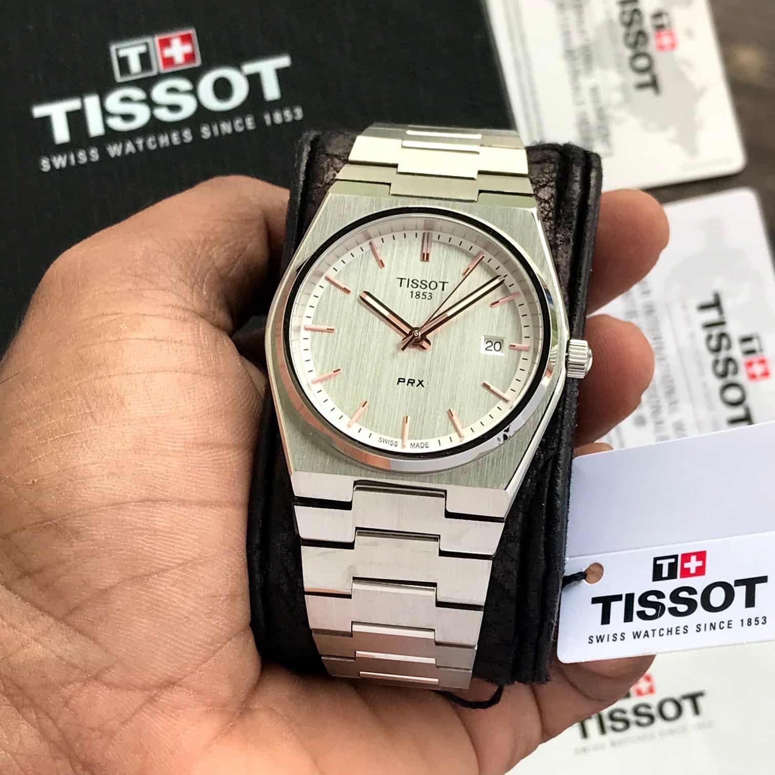 img_0269 Tissot PRX Silver Dial Quartz Men’s Watch - Image 1