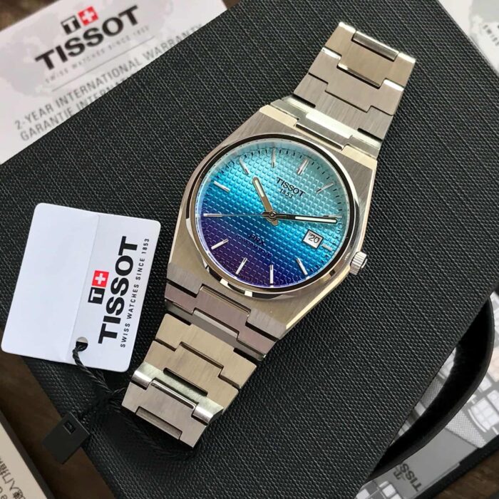 Tissot PRX Powermatic 80 Gradient Turquoise-Blue Quartz Watch - Image 4