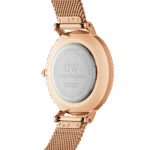 Daniel Wellington Rose Gold Mesh Watch-Black Dial - Image 4