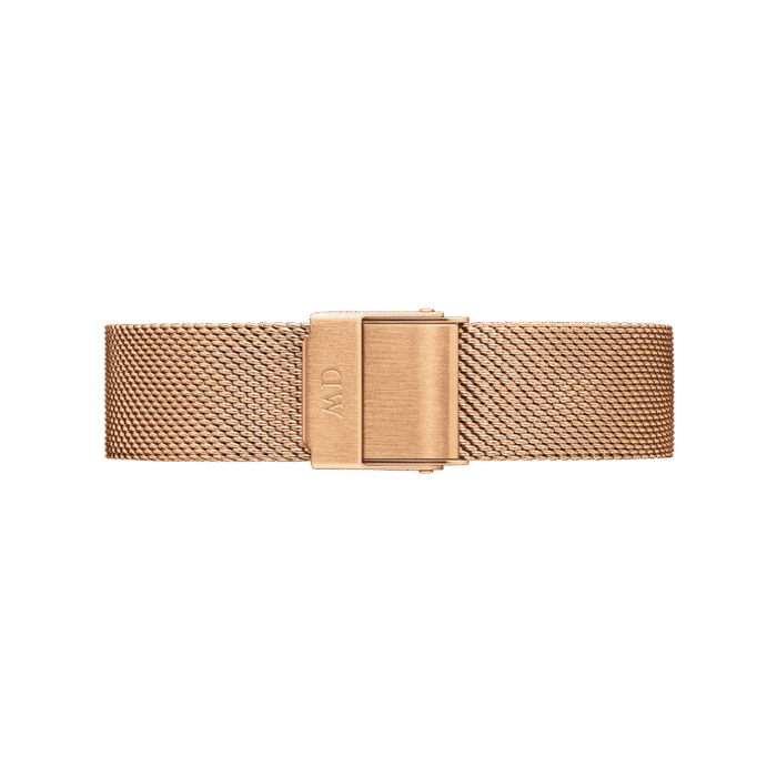 Daniel Wellington Rose Gold Mesh Watch-Black Dial - Image 5
