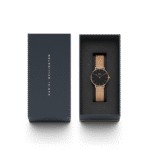 Daniel Wellington Rose Gold Mesh Watch-Black Dial - Image 3