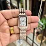 Fossil Rectangular Silver & Rose Gold Watch - Image 2