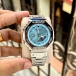 Casio G-Shock “CasiOak” – Ice Blue Dial Stainless Steel Analog-Digital Watch - Image 2