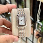 Fossil Rectangular Silver & Rose Gold Watch