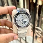 Casio G-Shock “CasiOak” – Brushed Silver Dial Stainless Steel Analog-Digital Watch - Image 2