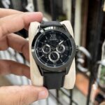 Guess Men’s Black Watch with Leather Strap - Image 2