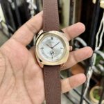 Gucci Men’s Watch with Brown Leather Strap