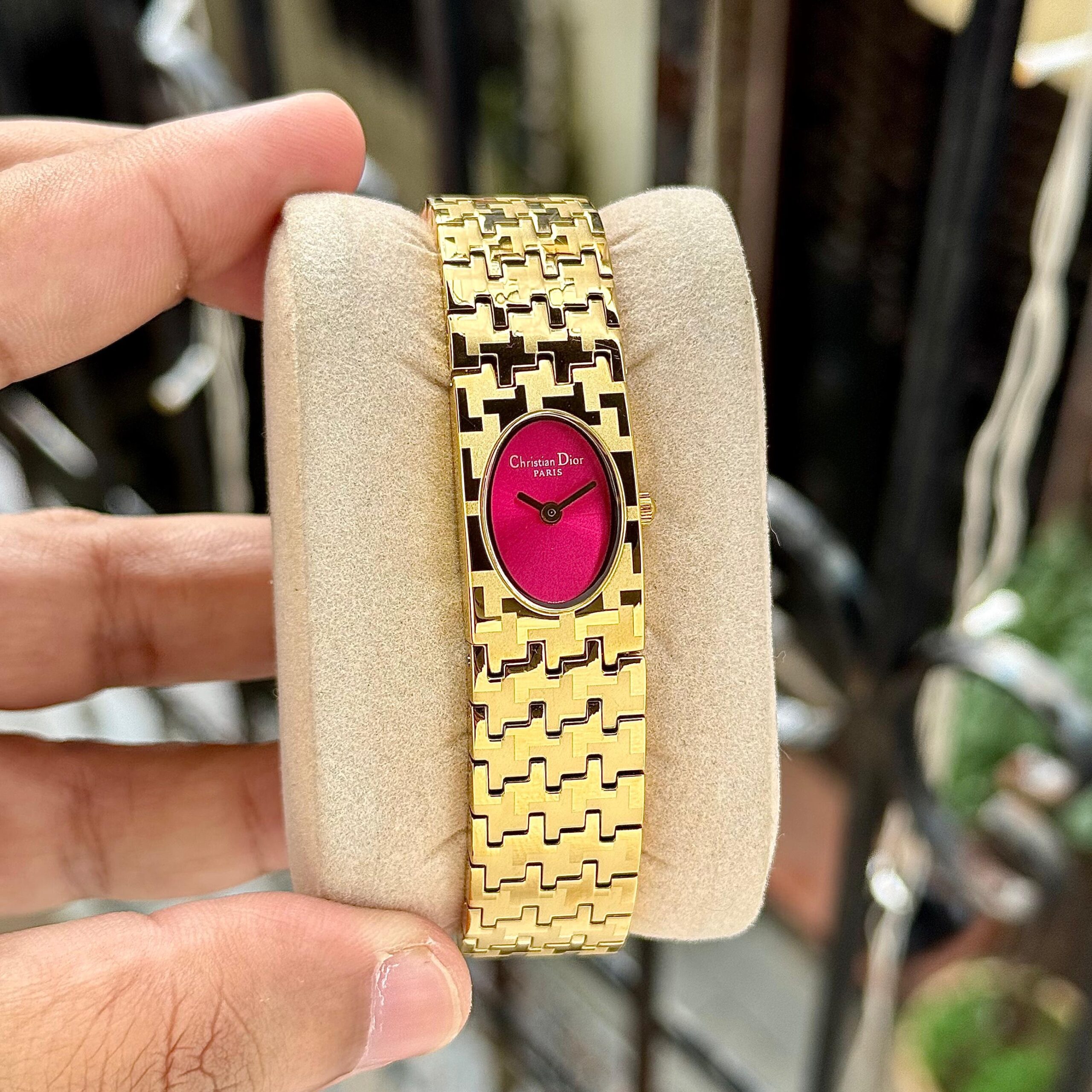 a619f111-6b10-41f9-a54b-d351bb1cb9d1-2 Christian Dior Ladies Luxury Gold Bracelet Watch - Image 1