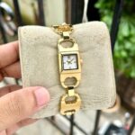 Tory Burch Gemini Double T Gold Plated Bracelet Watch - Image 2