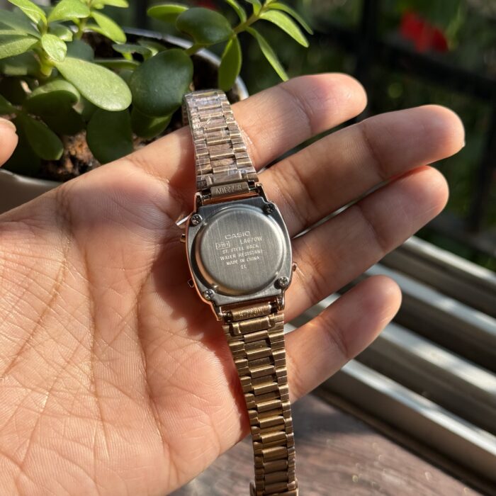 Mini Casio Vintage Digital Watch – Rose Gold - Image 4
