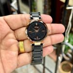 Dior Inspired Faceted Crystal Watch - Rose Gold & Black Ceramic - Image 2