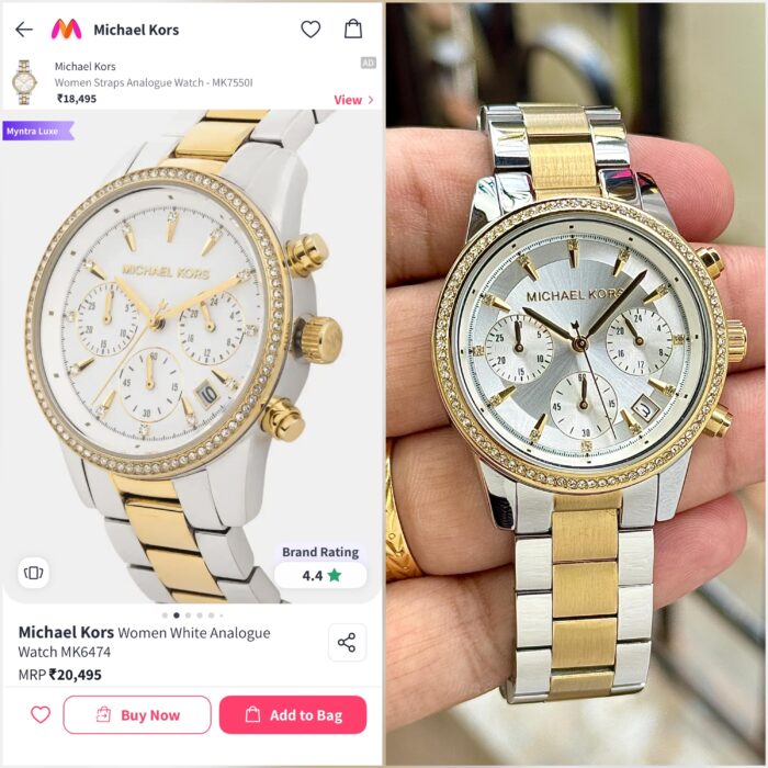 Michael Kors Women’s Two-Tone Chronograph Watch (Model: MK6474) - Image 3