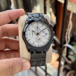 Tissot Couturier Inspired Chronograph Watch - Black PVD with White Panda Dial