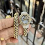 Just Cavalli Inspired Serpent Bangle Watch - Two-Tone Silver Sunburst - Image 2