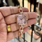 Tiffany & Co. Inspired Jewelry Watch - Rose Gold-Tone Cushion Case - Image 2