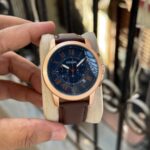 Fossil Inspired Grant Chronograph Watch – Rose Gold Case & Brown Leather Strap - Image 2