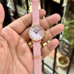 Daniel Wellington Inspired Petite Pink MOP Watch – Rose Gold & Blush Pink Strap - Image 2