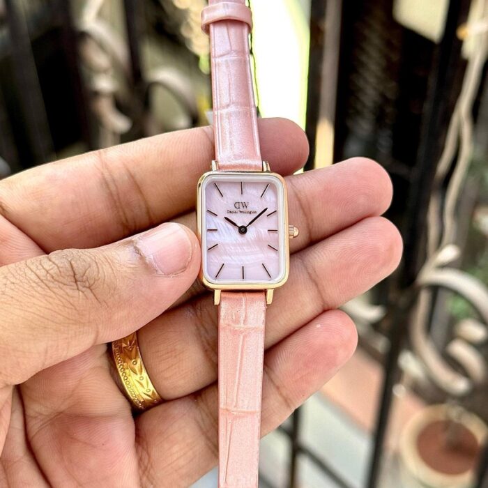 Daniel Wellington Inspired Quadro Cherry Blossom Watch – Rose Gold & Pink MOP - Image 2