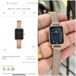 Daniel Wellington Inspired Quadro Lumine Pressed Piano Watch - Rose Gold & Black - Image 3
