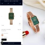 Daniel Wellington Inspired Quadro Pressed Melrose Watch - Rose Gold & Malachite - Image 2