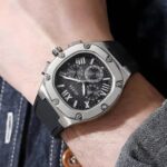 GUESS Headline Chronograph Men’s Watch – Black Dial Silver Case Edition