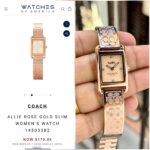 Coach Allie Slim Women’s Watch – Elegant Rose Gold Luxury Edition - Image 3