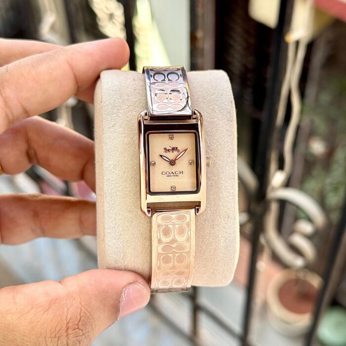 Coach Allie Slim Women’s Watch – Elegant Rose Gold Luxury Edition - Image 2