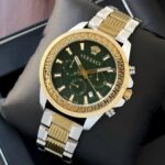 Versace Green Dial Dual-Tone Chronograph Men’s Watch – Luxury Edition