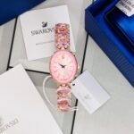 Soft Pink Swarovski Crystal Bracelet Watch