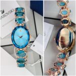 Aqua Blue Swarovski Crystal Bracelet Watch - Image 2