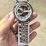 Patek Philippe Inspired Skeleton Watch - Full Silver-Tone Mechanical Masterpiece