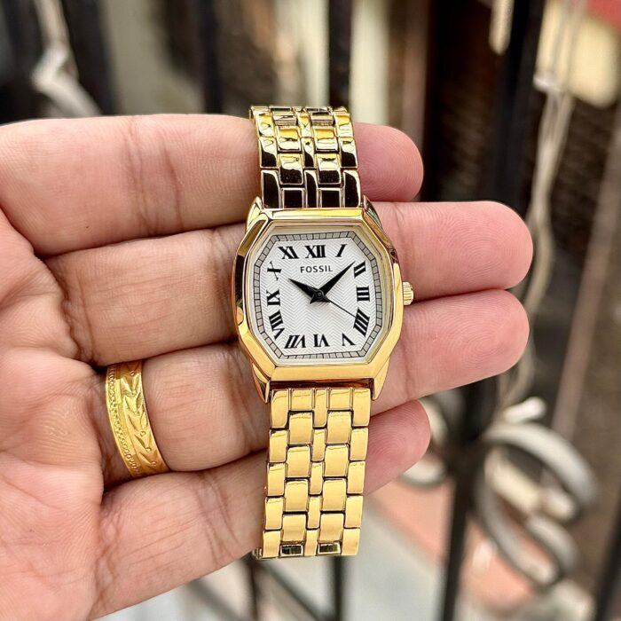 Fossil Gold-Tone Women’s Classic Roman Dial Watch – Elegant Edition - Image 2