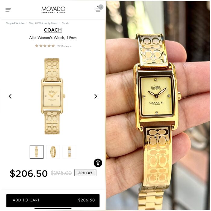 Coach Allie Women’s Watch – Classic Gold-Tone Luxury Edition - Image 3