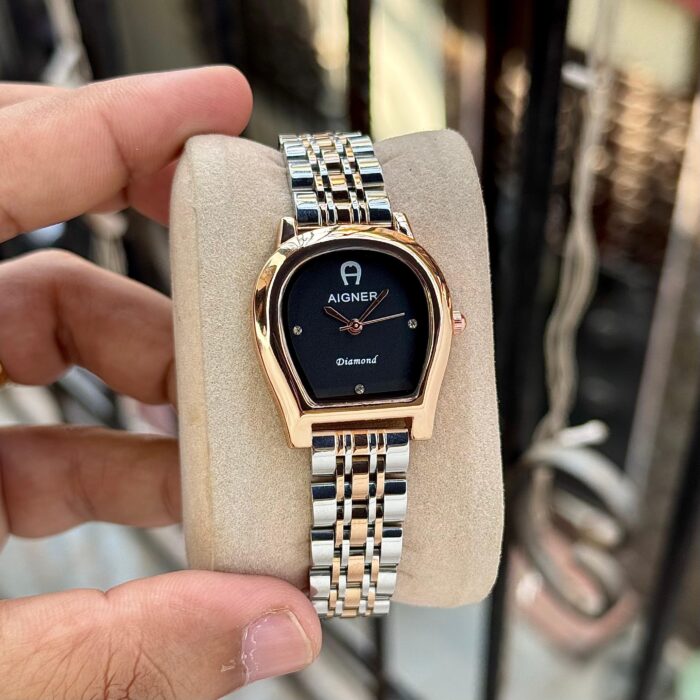 Aigner Inspired Diamond Dial Women’s Watch – Two-Tone Elegant Collection (All Colours) - Image 6