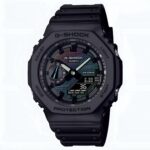 G-Shock Inspired GA-2100 Style Men’s Watch – Black Resin Multicolour Dial - Image 4
