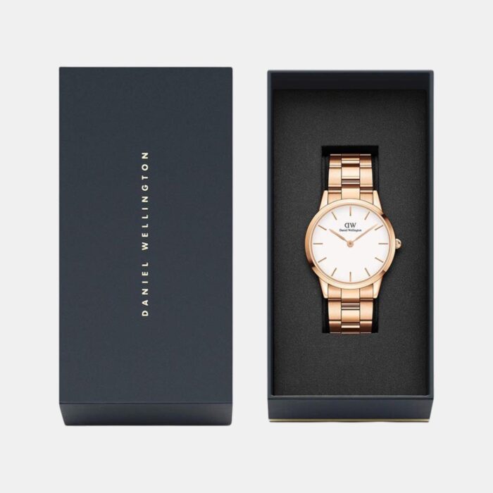 Daniel Wellington Iconic Link Watch – Rose Gold Classic Edition - Image 3