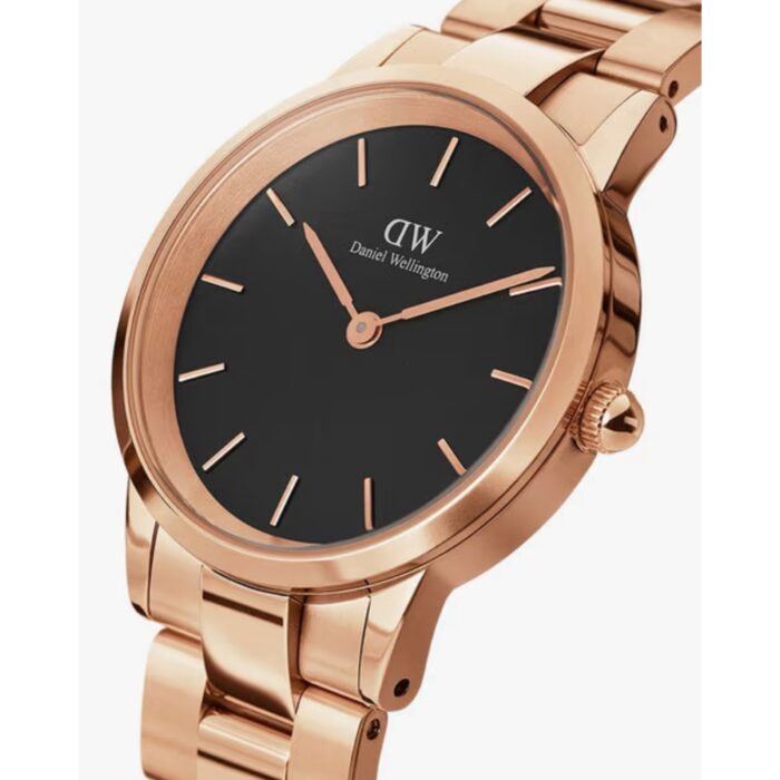 Daniel Wellington Iconic Link Watch – Rose Gold & Black Dial Edition - Image 2
