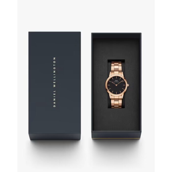 Daniel Wellington Iconic Link Watch – Rose Gold & Black Dial Edition - Image 3