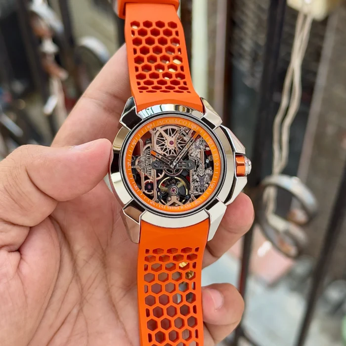 JACOB & CO. EPIC X RAM JANMABHOOMI TITANIUM EDITION 2 — ORANGE EDITION - Image 4