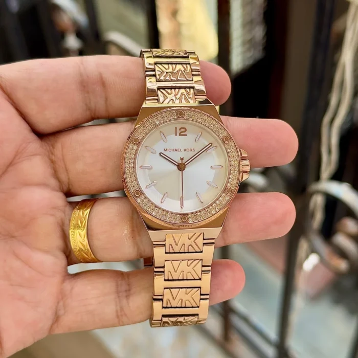 MICHAEL KORS ROSE GOLD TONE CRYSTAL-EMBELLISHED LADIES WATCH - Image 4